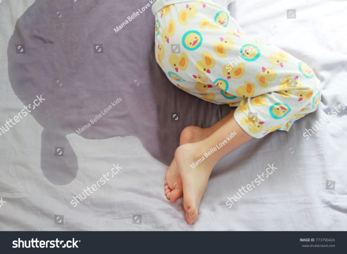 Stock Photo Image Of Child Pee On The Mattress The Picture Of Bed Wetting Situation In Or Years Old Girl 773790424